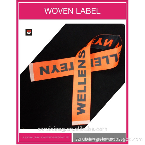 Supereme quality fold over tags woven clothing tags